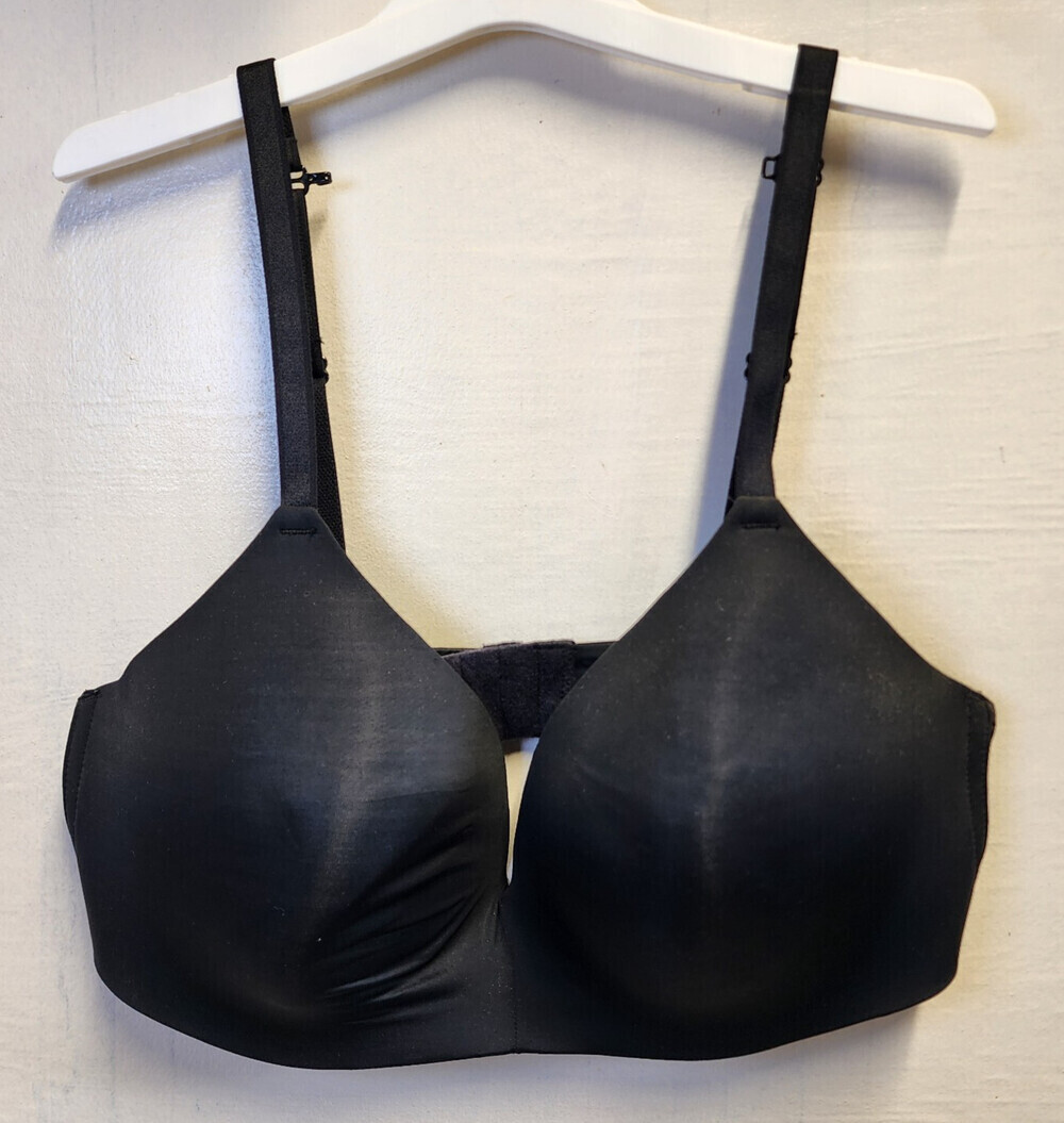 NWOT Auden Women's Black Wireless Lightly Line Bra Adjustable Straps Size 36D